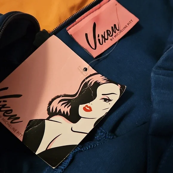 Vixen by Micheline Pitt Teal Goldern Era Dress. - Picture 5 of 15